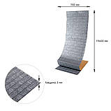 Самоклеюча 3D панель під срібну цеглу рулон 19600x700x3мм легкий монтаж декор інтер'єру для стін, фото 6