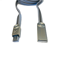 USB кабель Aspor AC-15 Micro Плоский 2.4A/1.2м - серый