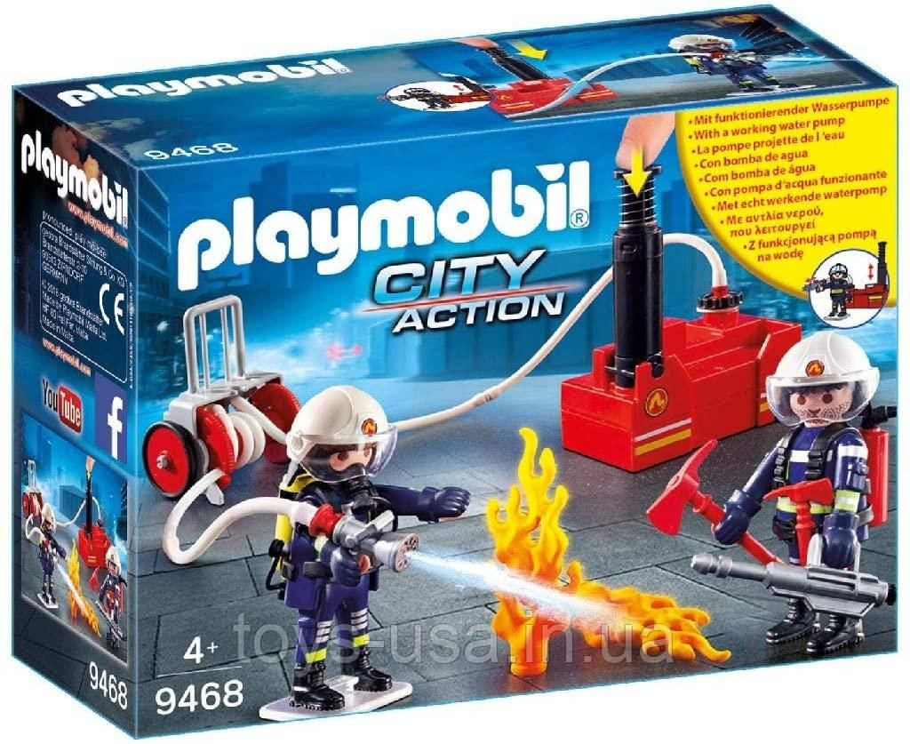 Плеймофіл Playmobil 9468 Пожежна команда Firefighters with Water Pump