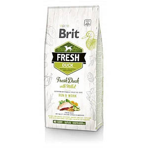 Brit Fresh Duck with Millet Run Work для собак з качкою 12 кг