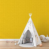 Самоклеюча 3D панель цегла жовта для декорування стін теплоізоляція приміщень 70x77 см вінілове оздоблення, фото 5