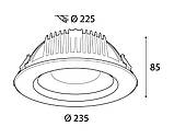 Світильник врізний AISLE SLR235R/30W 43°, 3000K/4000K/6000K, фото 3