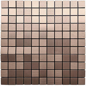 Плитка алюмінієва самоклеюча, мідна мозаїка, 30*30см*3мм, Sticker Wall, SW-00001157
