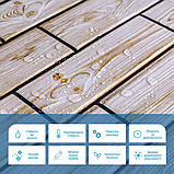 Декоративна панель ПВХ 96х48 см гіпоалергенна вогнетривка проста в установці для інтер'єру та дизайну стін, фото 4