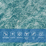 Декоративна самоклейка 3D панель морська мармурова плитка для стін інтер'єру будинку 700x700 мм спінений поліпропілен, фото 4