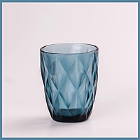 Склянка для напоїв фігурна гранована з товстого скла набір 6 шт Келихи для вина чорні Келихи для води