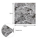 Самоклеюча 3D панель під мармур чорно-білий для стін легкий гіпоалергенний матеріал 700х700х7 см, фото 3
