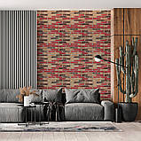 Самоклеючі 3D панелі для стін Катеринославська цегла декоративне покриття інтер'єрне оформлення 700х770х3 см, фото 5