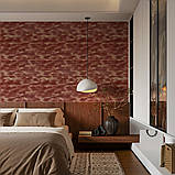 Декоративна 3D панель мармур коричневий, що самоклеїться, з золотими вкрапленнями для стін 700х770 мм під цеглу., фото 5