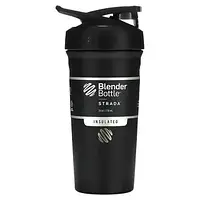 Blender Bottle, Strada, с изоляцией из нержавеющей стали, черный, 710 мл (24 унции) Днепр