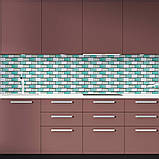 Декоративна плитка ПВХ, що самоклеїться, м'ятного кольору 30х30 см для інтер'єру будинку та офісу водовідштовхувальна 5 мм., фото 5