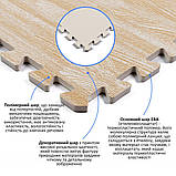 Підлога пазл модульне покриття м'яке вологостійке для дитячих кімнат спортзалів житлових приміщень 60х60 см ЄВА 10 мм, фото 3