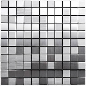 Плитка алюмінієва самоклеюча, срібна мозаїка, 30*30см*3мм, Sticker Wall, SW-00001167