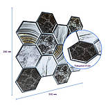 Декоративна плитка ПВХ, що самоклеїться, для стін і стель імітація натуральних матеріалів 28х30 см для дому офісу магазину кафе, фото 3