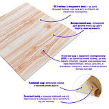 3D панель, що самоклеїться, для стін стель карамельне дерево 70х70 см стильний інтер'єрний декор, фото 2