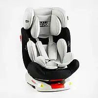 Дитяче автокрісло Joy SafeMax SF-86230 сіро-біле група 1/2/3 ISOFIX з поворотом