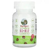 MaryRuth Organics, Жевательные мармеладки с витамином D3 и B12, малина, 60 шт. Днепр