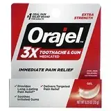 Orajel, 3X гель для лікування зубного болю та ясен, додаткова сила, 7 г (0,25 унції) Дніпро