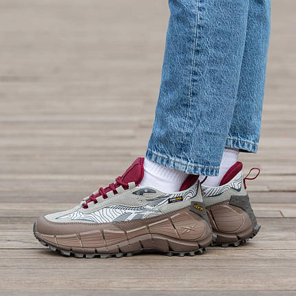 Зимові Чоловічі Кросівки Reebok Zig Kinetica 2.5 x Cordura / Рибок Зіг Кінетика 2.5 Кордура Сірі з Коричневим, фото 1