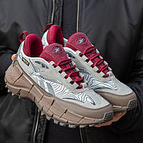 Зимові Чоловічі Кросівки Reebok Zig Kinetica 2.5 x Cordura / Рибок Зіг Кінетика 2.5 Кордура Сірі з Коричневим, фото 4