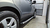 Боковые пороги Fullmond (2 шт, алюм.) для Hyundai Santa Fe 2 2006-2012 гг AB