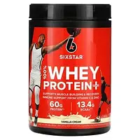 SIXSTAR, 100% Whey Protein Plus, сывороточный протеин, со вкусом ванильного крема, 821 г (1,81 фунта) Днепр