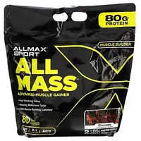 ALLMAX, Sport, All Mass, Advanced Muscle Gainer, Chocolate, 5 lbs, 2.27 kg (80 oz) Днепр