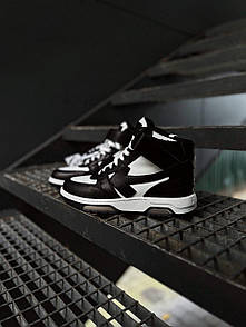 Кросівки жіночі чорно-білі Off-White Out Of Office Mid Top in black (15987)