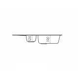 Кухонна мийка Platinum 7850W TOSKANA з двома чашами та кріпленням, 78x50x21 см, Мокко (000025170), фото 7