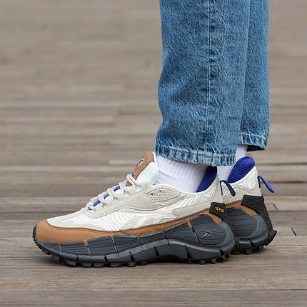 Зимові Чоловічі Кросівки Reebok Zig Kinetica 2.5 x Cordura / Рибок Зіг Кінетика 2.5 Кордура Бежеві, фото 1