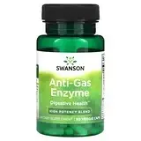 Swanson, Anti-Gas Enzyme, высокоэффективная смесь, 90 растительных капсул Днепр