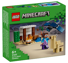 Конструктор LEGO Minecraft Експедиція Стіва в пустелю 75 деталей (21251)