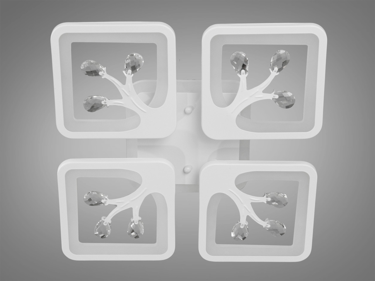 Недорогий лід люстра в спальню, дитячу, колір білий, 70 W на 10 м2 S8157-4WH-LS, фото 1