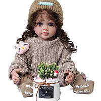 Силиконовая Коллекционная Кукла Реборн Reborn Девочка Камила Полностью Анатомическая (Виниловая Кукла) Высота