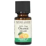 Nature's Answer, Органические эфирные масла, масло апельсина, 0,5 жидких унций (15 мл) Днепр