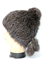 Зимняя женская шапка из натурального меха кролика