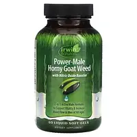 Irwin Naturals, Power-Male Horny Goat Weed, з бустером оксиду азоту, 60 желатинових капсул Дніпр