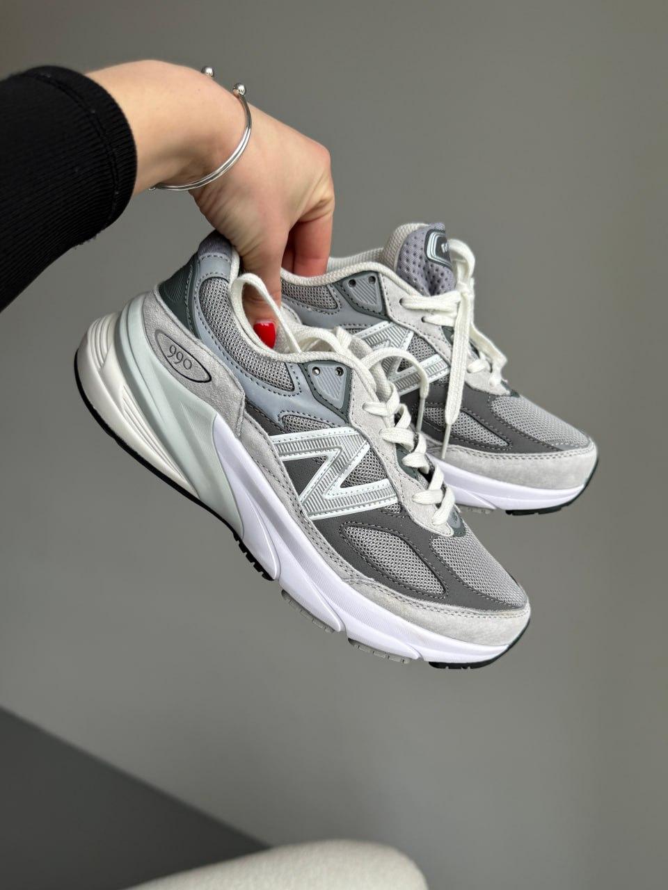 Кросівки чоловічі cірі New Balance 990v6 Grey White (14317)
