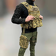 Балістичний захист стегон 1 класу, малий, Мультикам, захист ніг від уламків, балістичний пакет 1 класу Піксель, фото 3