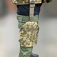Балістичний захист стегон 1 класу, малий, Мультикам, захист ніг від уламків, балістичний пакет 1 класу Піксель, фото 4