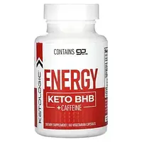 KetoLogic, Energy Keto BHB + кофеїн, 60 вегетаріанських капсул