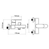 Змішувач для ванни Lidz Arrow 0061 (з душовим гарнітуром) (k35) LDARR0061CRM44956 Chrome, фото 2