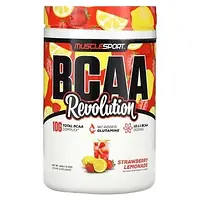 MuscleSport, BCAA, Revolution, полуничний лимонад, 450 г (15,9 унції)