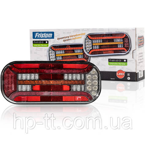 Ліхтар універсальний Fristom задній лівий, 6-функціональний байонетом 6pin FT-600 L LED DI BAJONET 6PIN, фото 1