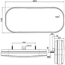 Ліхтар універсальний Fristom задній лівий, 6-функціональний байонетом 6pin FT-600 L LED DI BAJONET 6PIN, фото 2