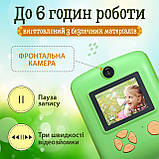 Фотоапарат дитячий акумуляторний для фото та відео Full HD, камера миттєвого друку Yimi X17 Крокодильчик, фото 5