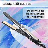 Випрямляч для волосся керамічний 5 режимів до 230 градусів, стайлер для вирівнювання волосся та завивки GEMEI GM-416, фото 5