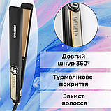 Випрямляч для волосся керамічний 5 режимів до 230 градусів, стайлер для вирівнювання волосся та завивки GEMEI GM-416, фото 6