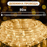 Гірлянда стрічка вулична Дюралайт 900 LED світлодіодна 50 м морозостійка прозорий провід, фото 7