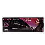 Випрямляч для волосся керамічна 4 режими до 400 градусів, стайлер для вирівнювання волосся і завивки Sokany SK-955, фото 5